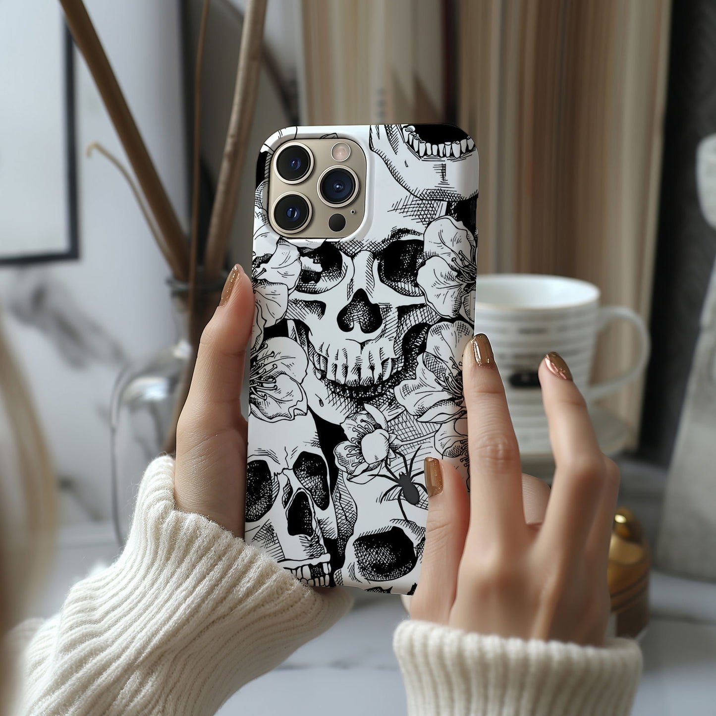 Skull Design MagSafe iPhone Case - This Eye-Catching Case Features an Array of Unique and Artistic Skull Designs. - Techy Treasures -