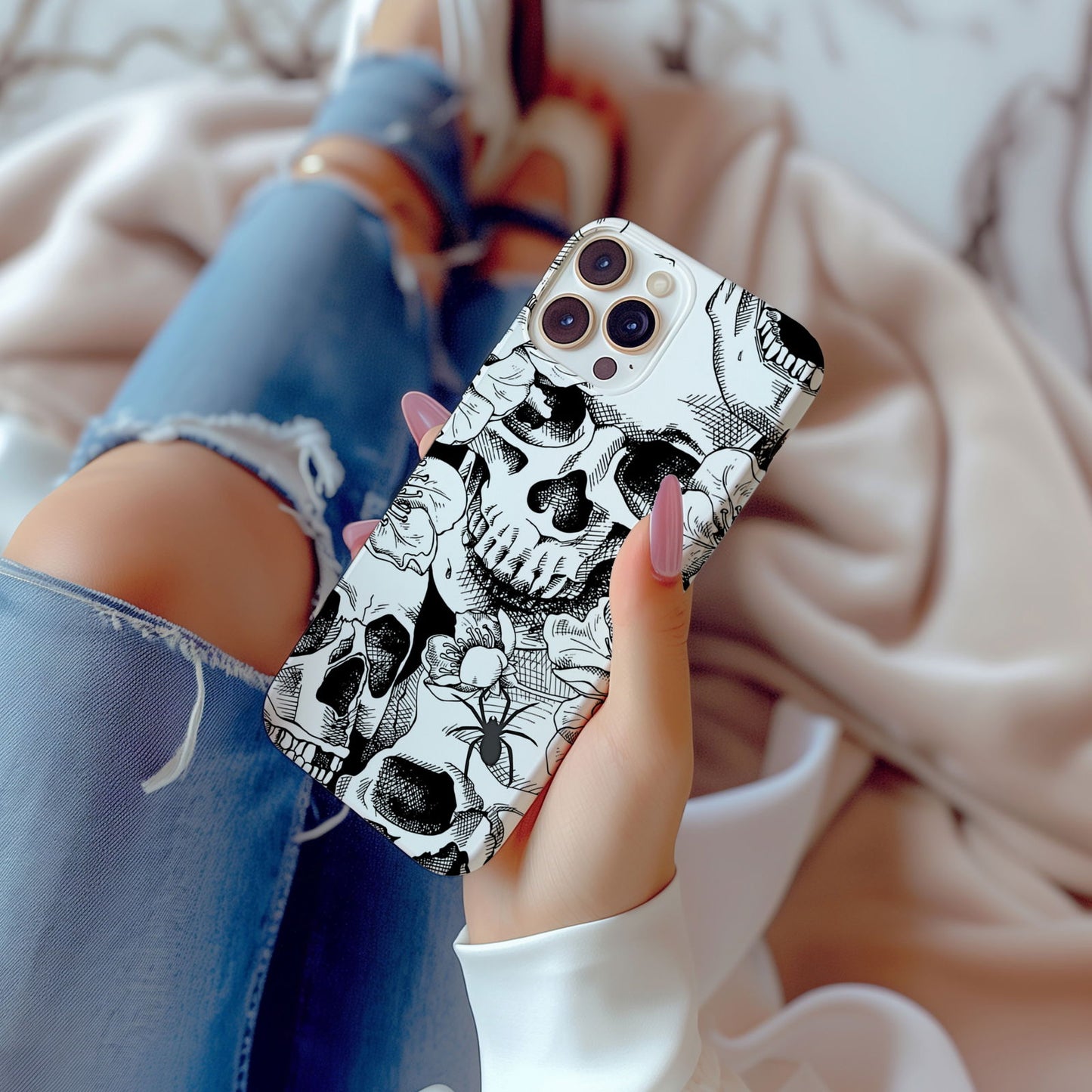 Skull Design MagSafe iPhone Case - This Eye-Catching Case Features an Array of Unique and Artistic Skull Designs. - Techy Treasures -