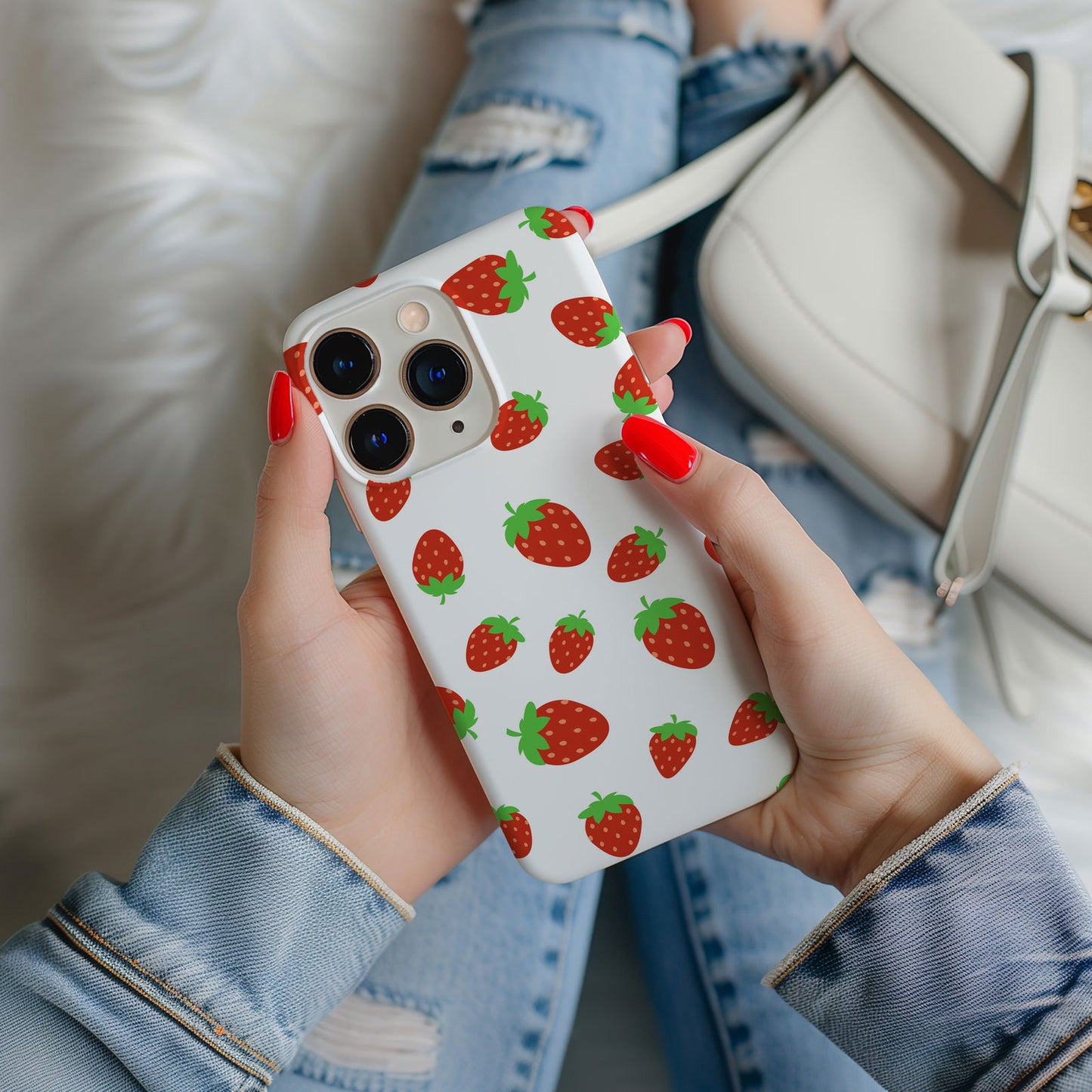 Strawberry Fields Forever Magsafe iPhone Case (White Background) - Techy Treasures -