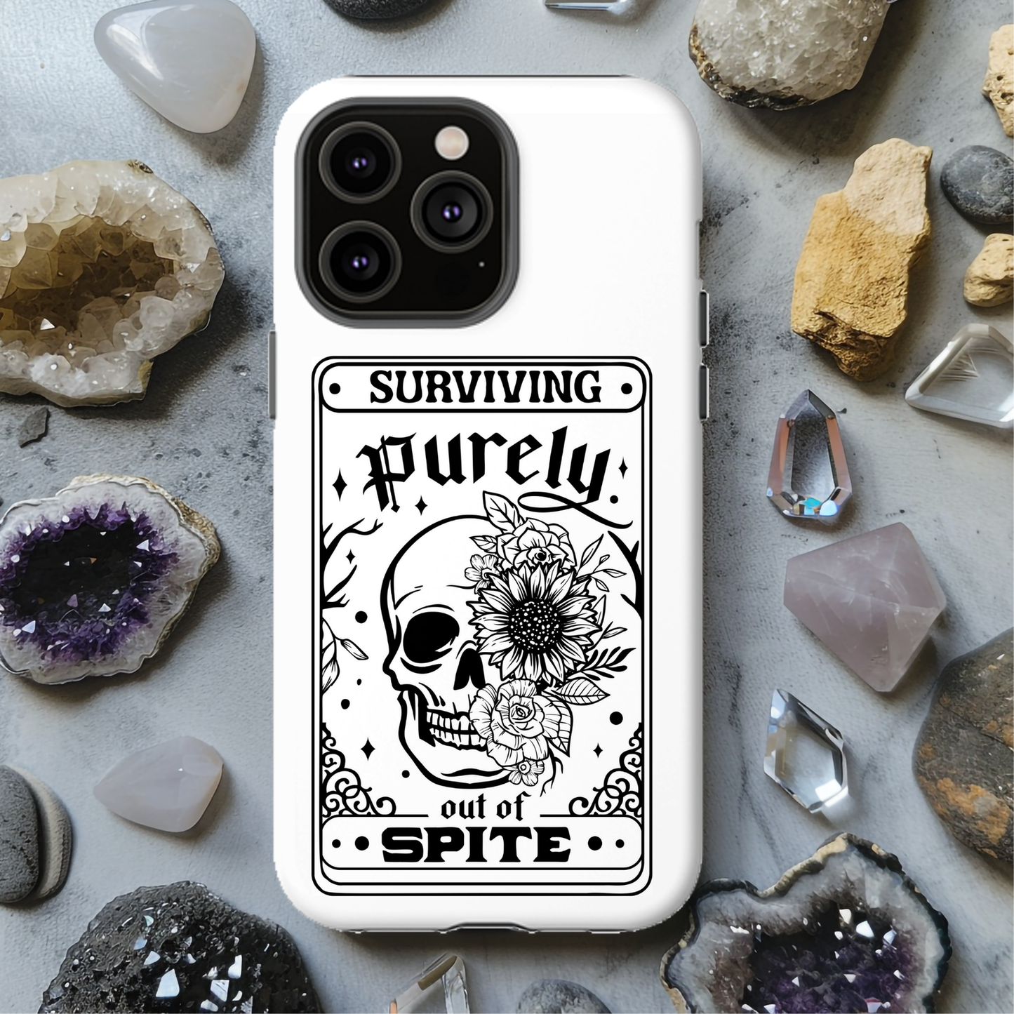 Surviving Purely Out Of Spite Tarot Magsafe iPhone Tough Case - Techy Treasures -