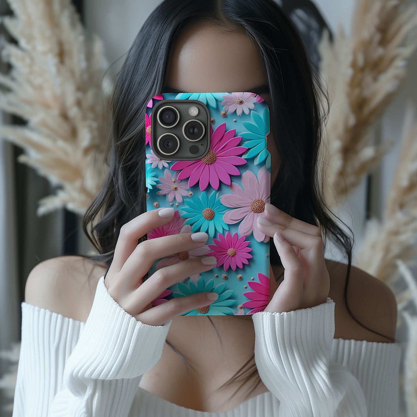 Vibrant 3D Floral iPhone Case Magsafe iPhone Case - Artistic & Colorful Protection for Your Device - Techy Treasures -