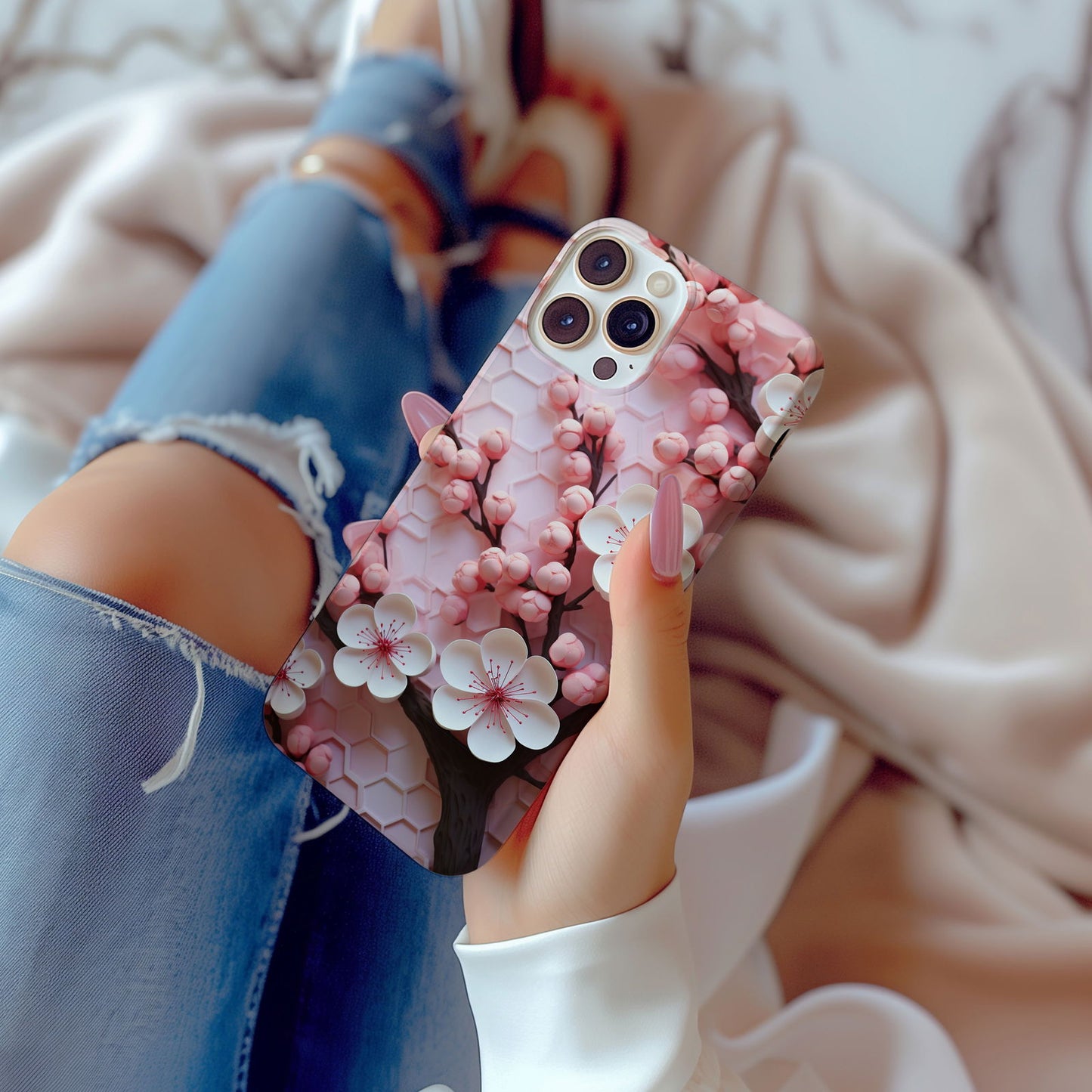 Vibrant 3D Floral iPhone Case Magsafe iPhone Case - Artistic & Colorful Protection for Your Device - Techy Treasures -