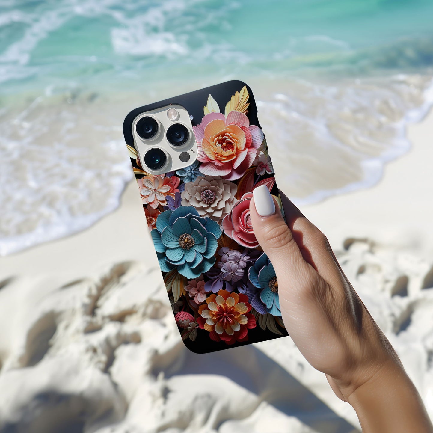 Vibrant 3D Floral iPhone Case Magsafe iPhone Case - Artistic & Colorful Protection for Your Device - Techy Treasures -