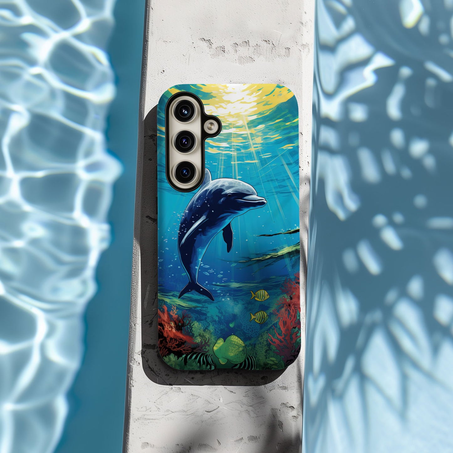 Vibrant Dolphin Undersea Magsafe iPhone Case - Techy Treasures -