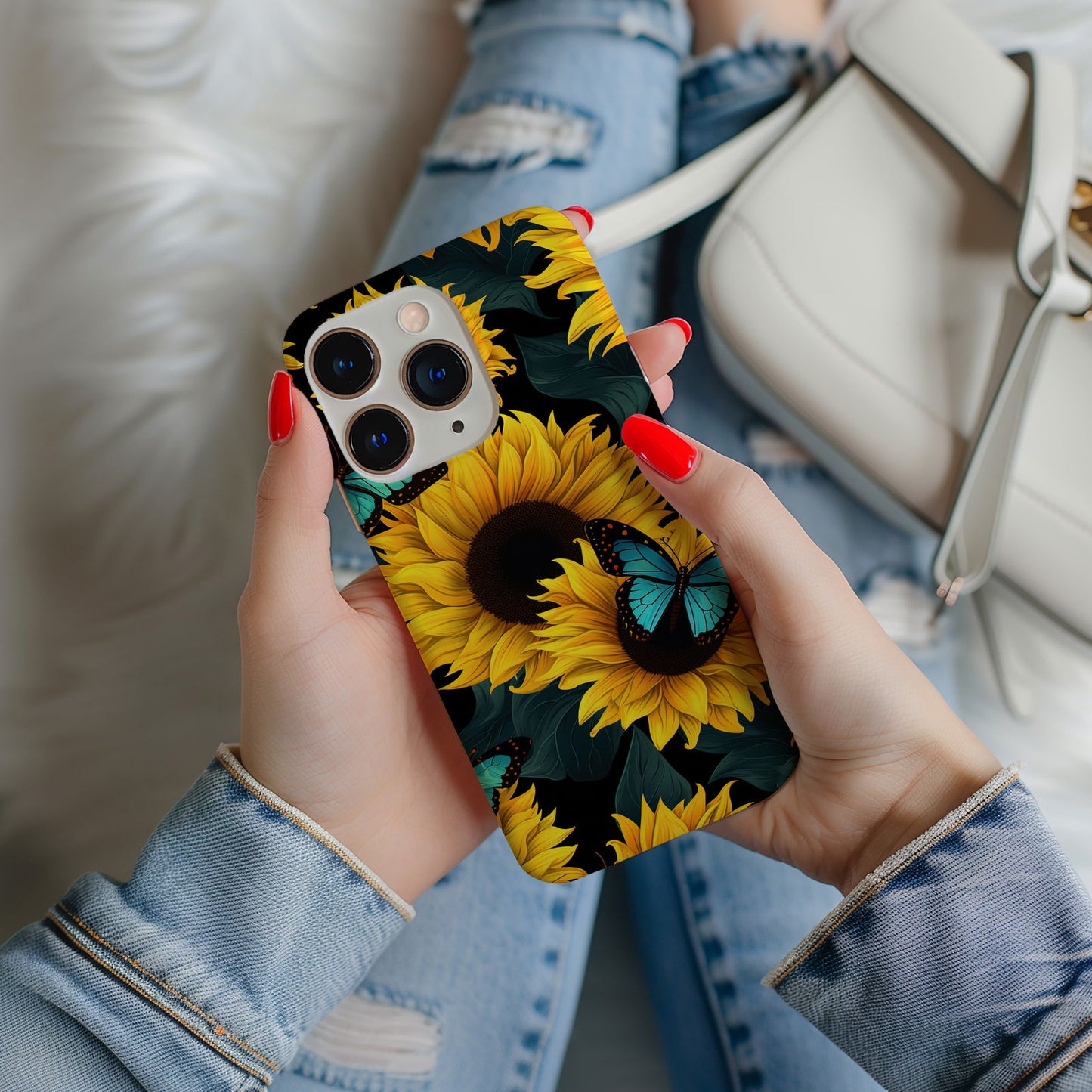 Vibrant Sunflower iPhone Case Magsafe iPhone Case - Artistic & Colorful Protection for Your Device - Techy Treasures -