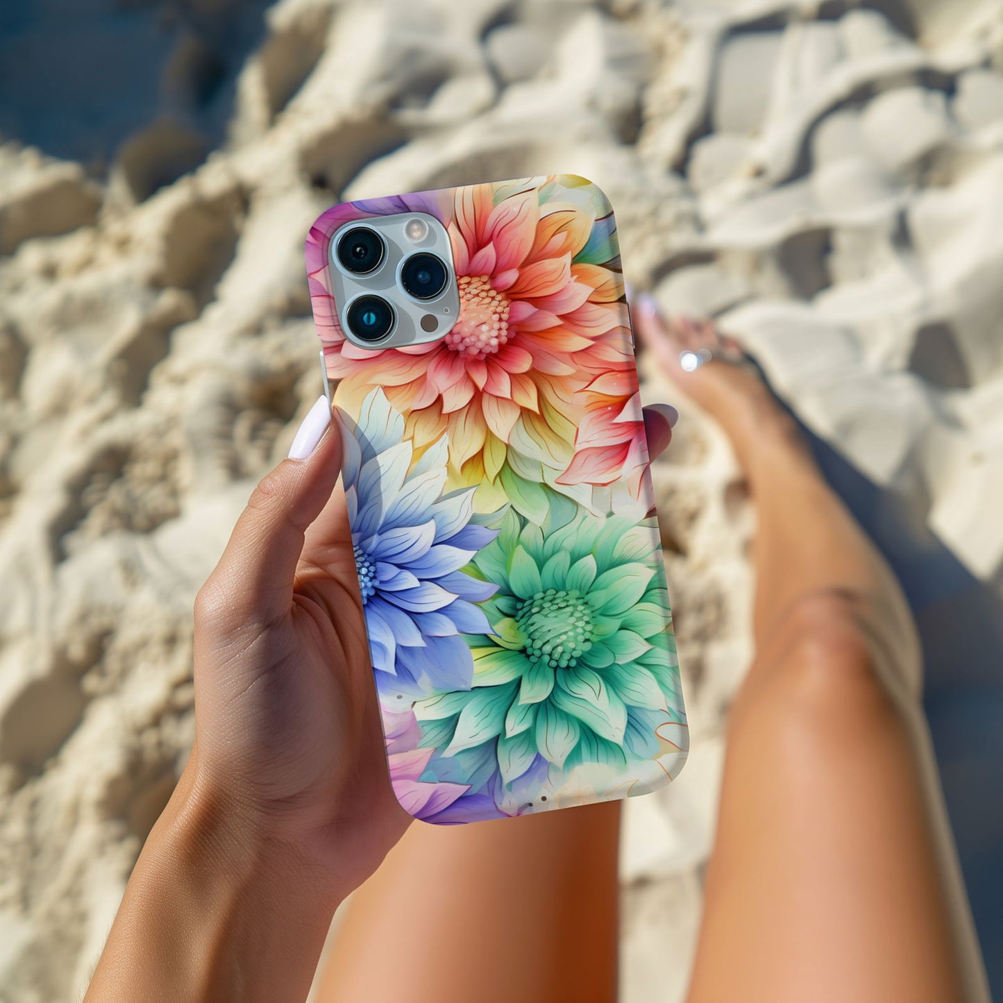 Vibrant Watercolor Floral iPhone Case Magsafe iPhone Case - Artistic & Colorful Protection for Your Device - Techy Treasures -