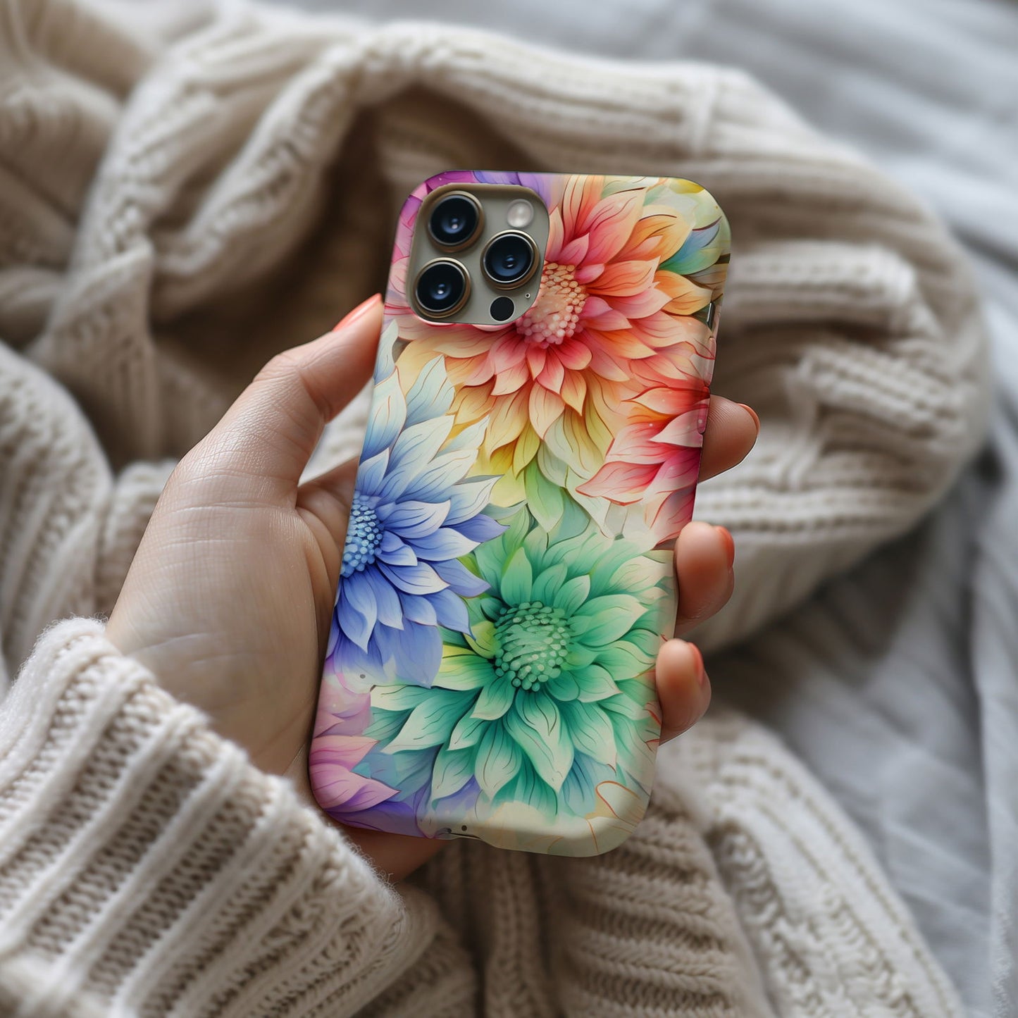 Vibrant Watercolor Floral iPhone Case Magsafe iPhone Case - Artistic & Colorful Protection for Your Device - Techy Treasures -