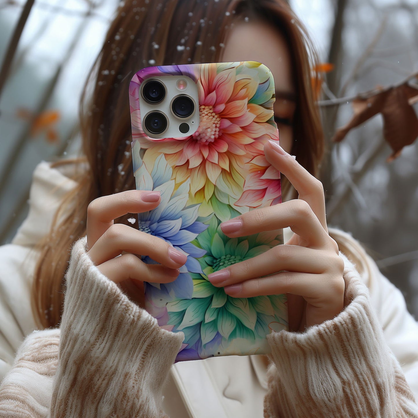Vibrant Watercolor Floral iPhone Case Magsafe iPhone Case - Artistic & Colorful Protection for Your Device - Techy Treasures -
