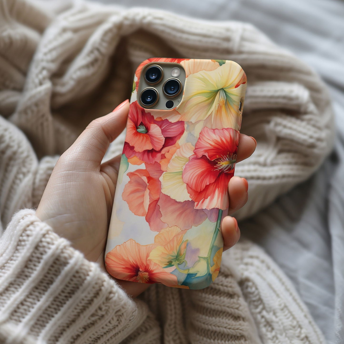 Vibrant Watercolor Floral iPhone Case Magsafe iPhone Case - Artistic & Colorful Protection for Your Device - Techy Treasures -