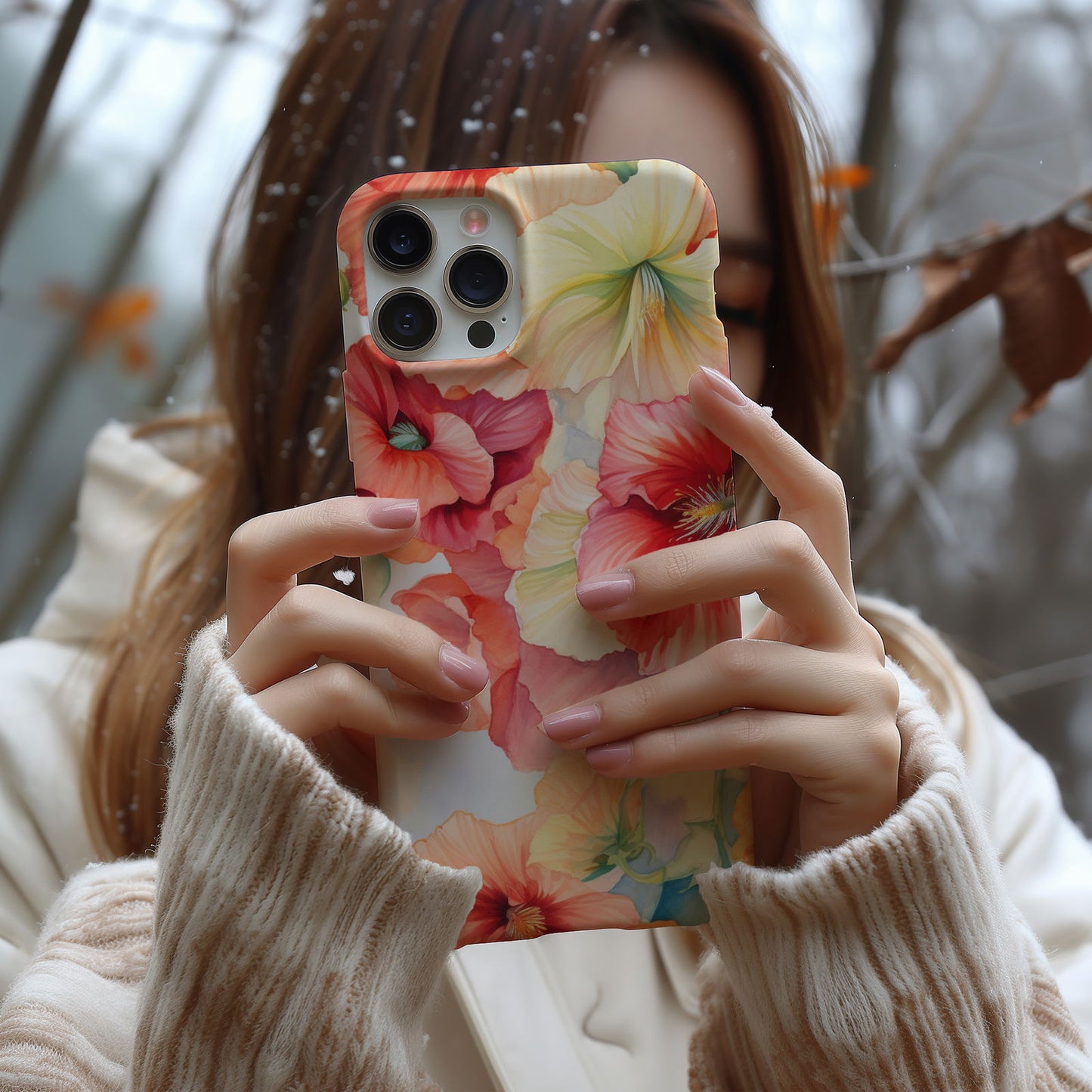 Vibrant Watercolor Floral iPhone Case Magsafe iPhone Case - Artistic & Colorful Protection for Your Device - Techy Treasures -