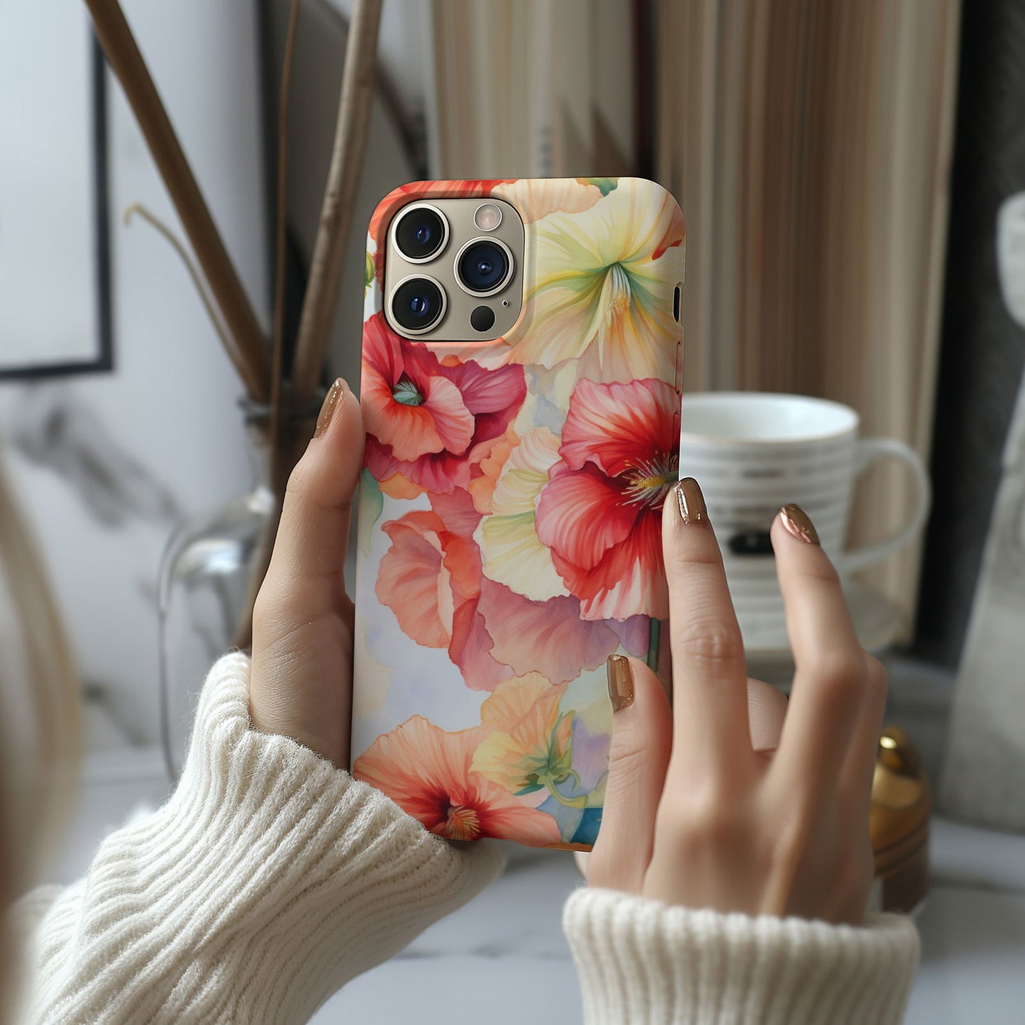 Vibrant Watercolor Floral iPhone Case Magsafe iPhone Case - Artistic & Colorful Protection for Your Device - Techy Treasures -