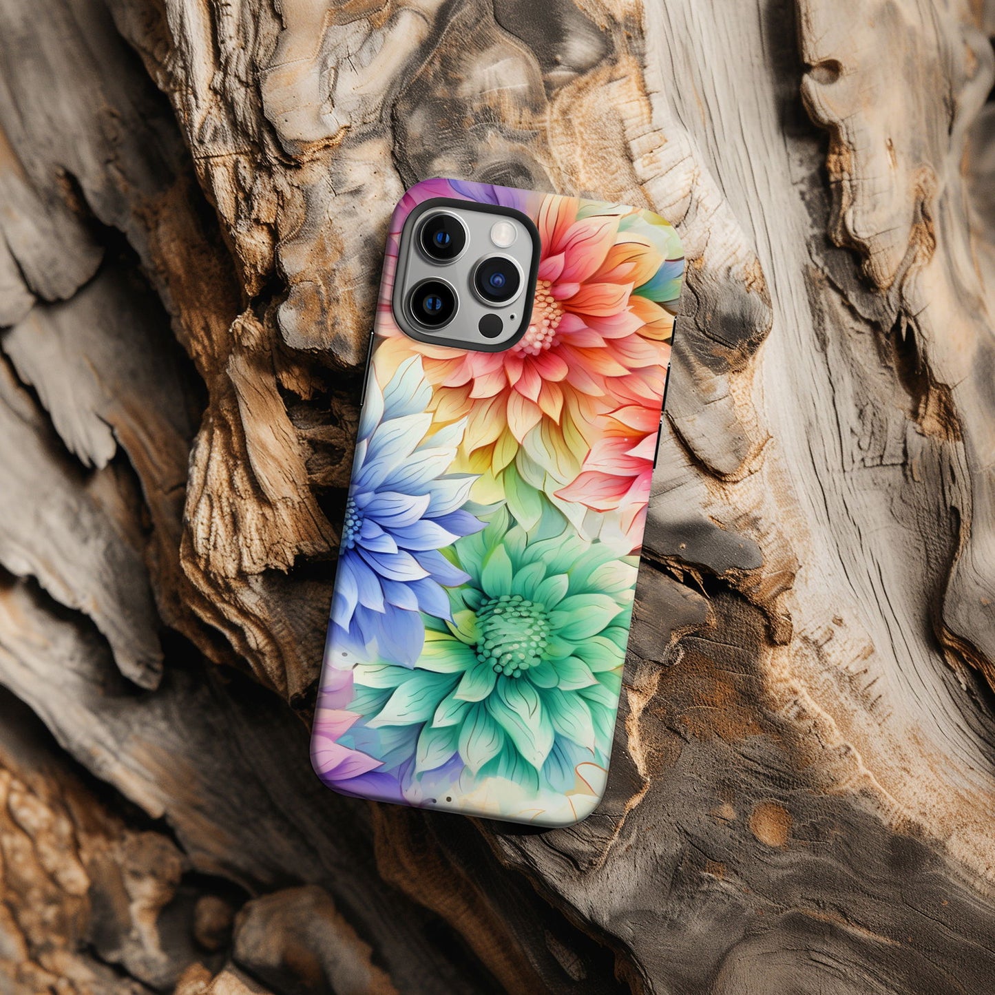 Vibrant Watercolor Floral iPhone Case Magsafe iPhone Case - Artistic & Colorful Protection for Your Device - Techy Treasures -