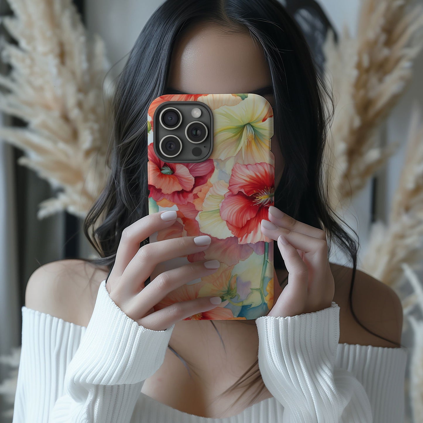 Vibrant Watercolor Floral iPhone Case Magsafe iPhone Case - Artistic & Colorful Protection for Your Device - Techy Treasures -