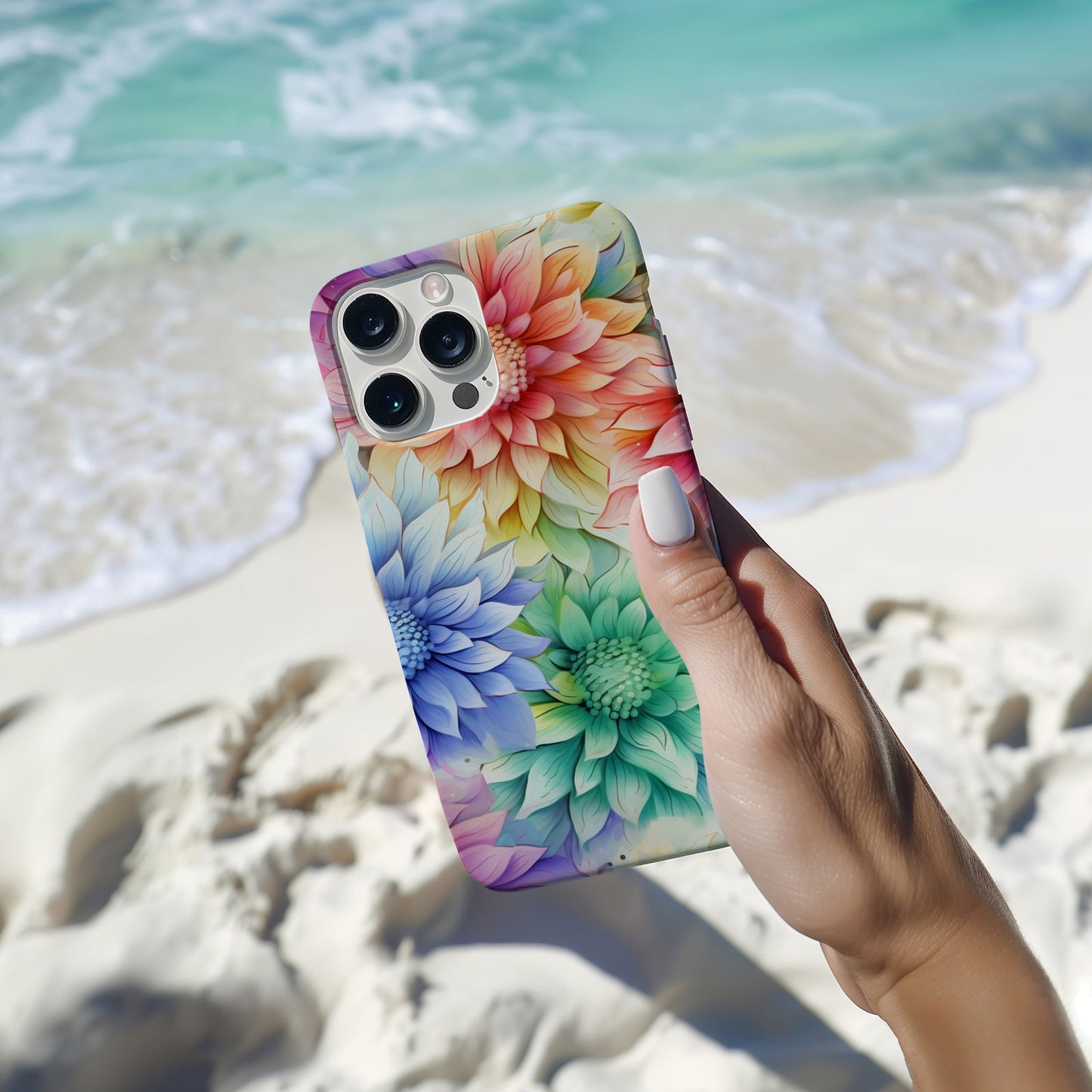 Vibrant Watercolor Floral iPhone Case Magsafe iPhone Case - Artistic & Colorful Protection for Your Device - Techy Treasures -