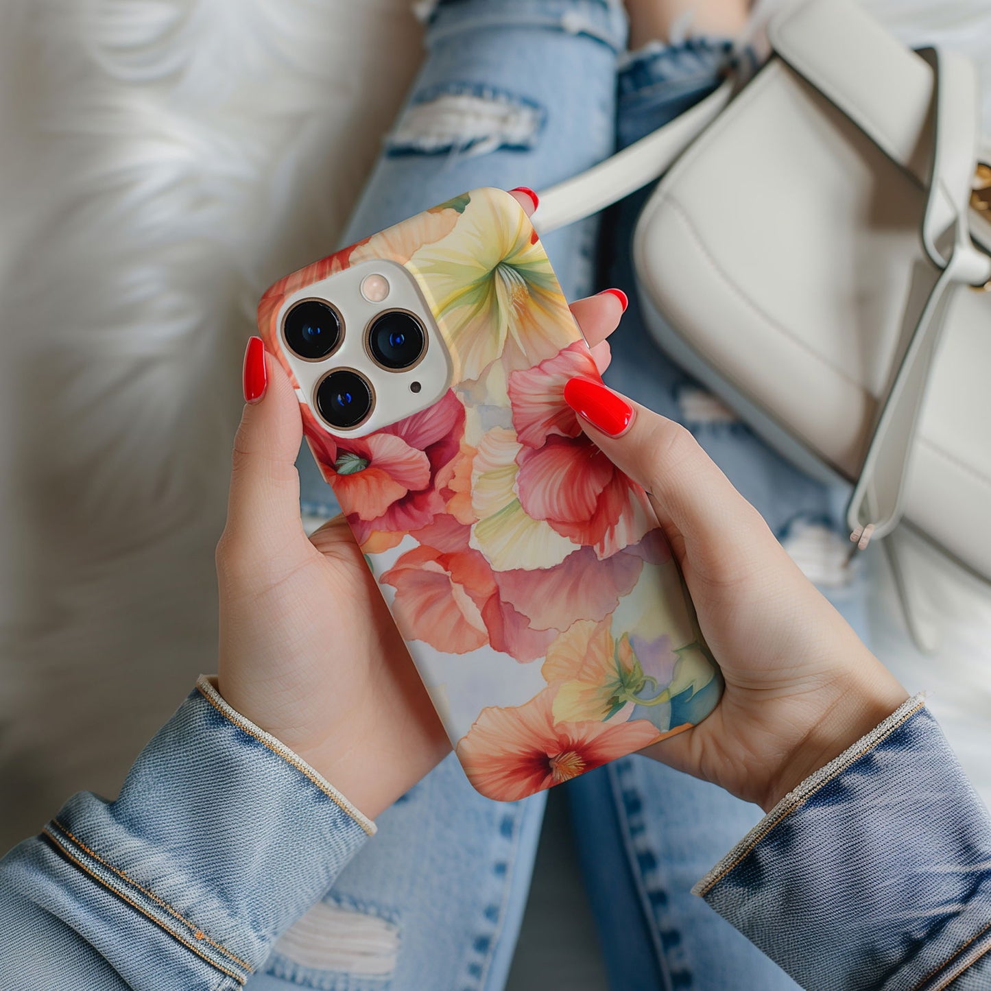 Vibrant Watercolor Floral iPhone Case Magsafe iPhone Case - Artistic & Colorful Protection for Your Device - Techy Treasures -