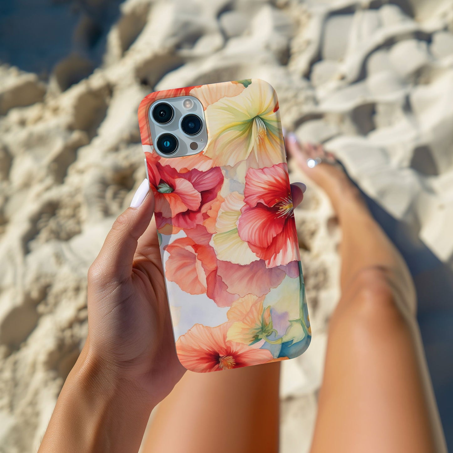 Vibrant Watercolor Floral iPhone Case Magsafe iPhone Case - Artistic & Colorful Protection for Your Device - Techy Treasures -