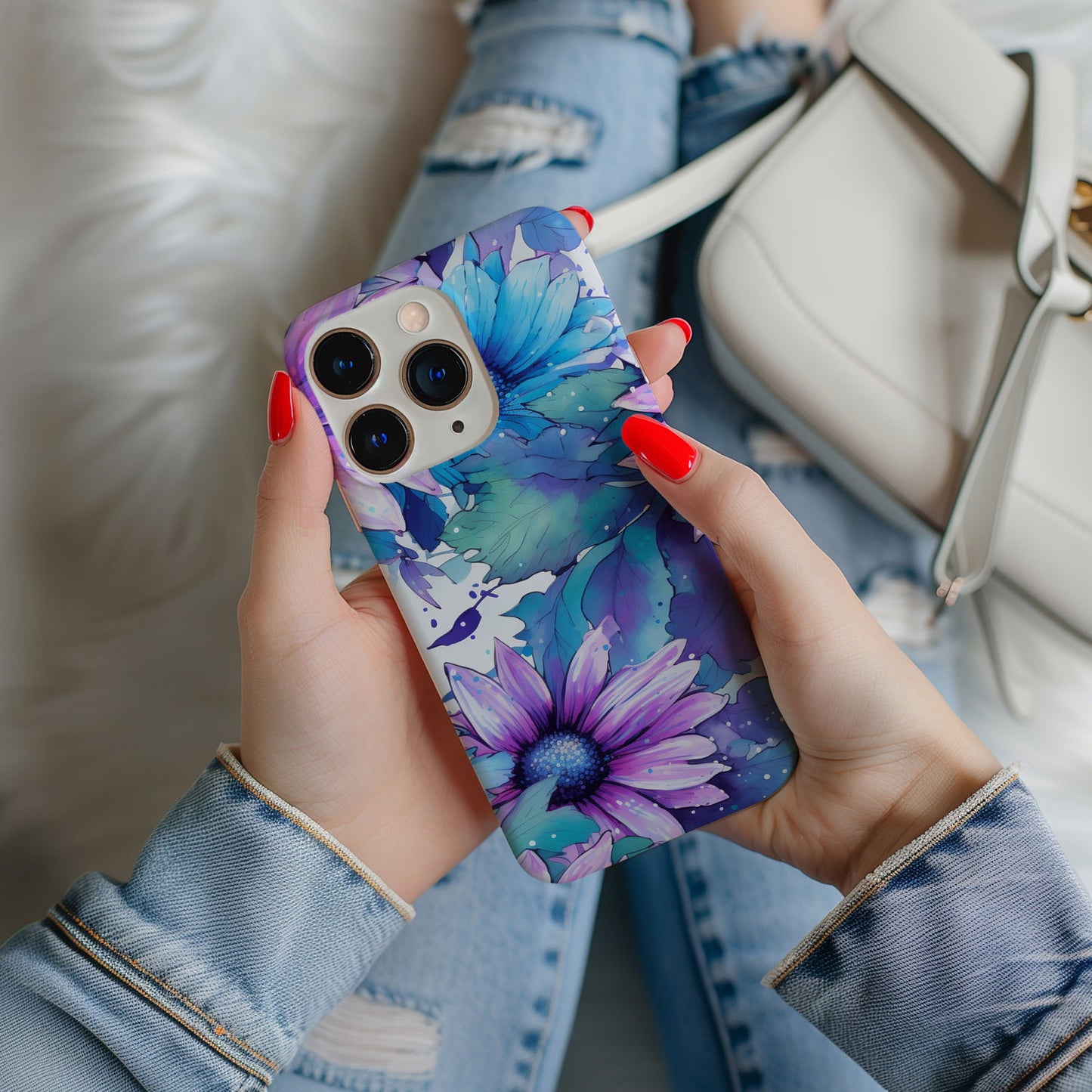 Vibrant Watercolor Floral iPhone Case Magsafe iPhone Case - Artistic & Colorful Protection for Your Device - Techy Treasures -