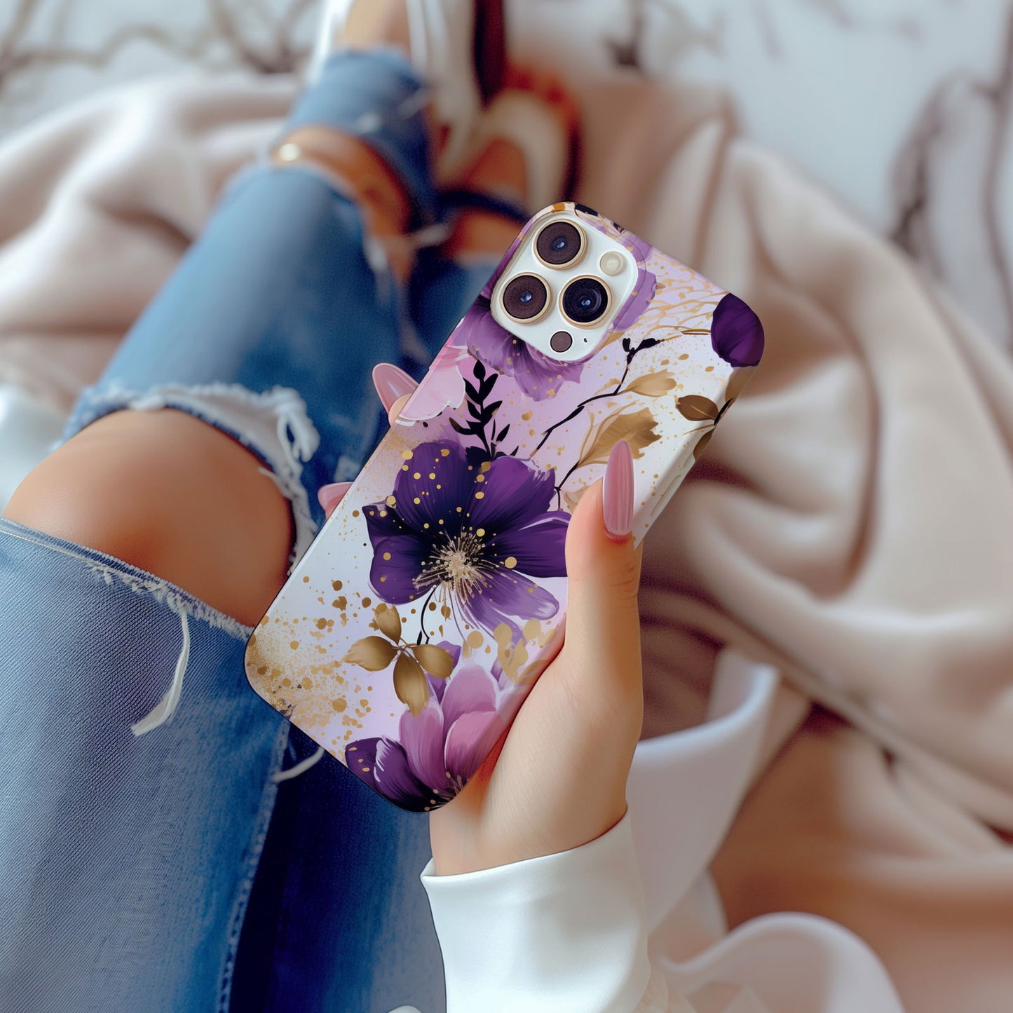 Vibrant Watercolor Floral iPhone Case Magsafe iPhone Case - Artistic & Colorful Protection for Your Device - Techy Treasures -