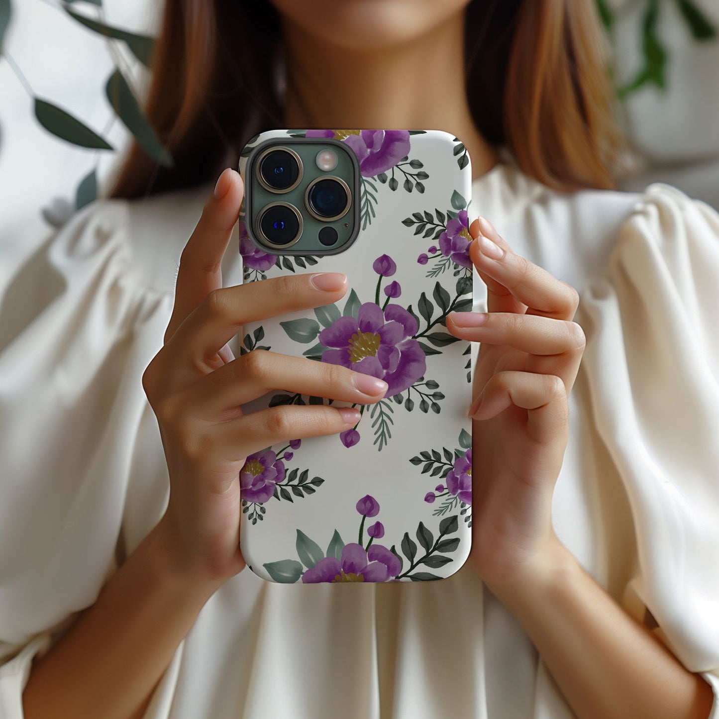 Vibrant Watercolor Floral iPhone Case Magsafe iPhone Case - Artistic & Colorful Protection for Your Device - Techy Treasures -