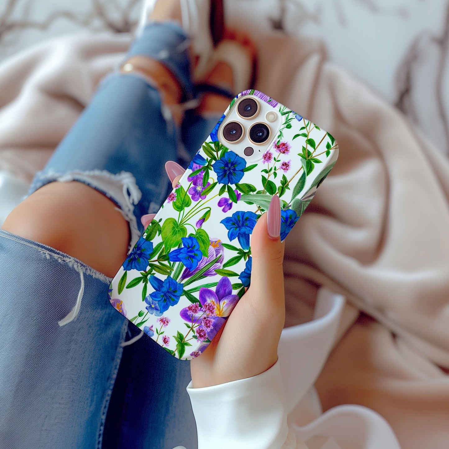 Vibrant Watercolor Floral iPhone Case Magsafe iPhone Case - Artistic & Colorful Protection for Your Device - Techy Treasures -