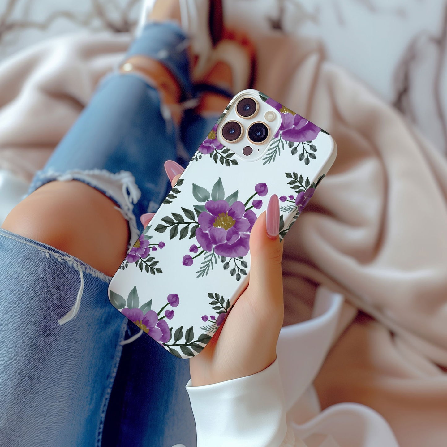Vibrant Watercolor Floral iPhone Case Magsafe iPhone Case - Artistic & Colorful Protection for Your Device - Techy Treasures -