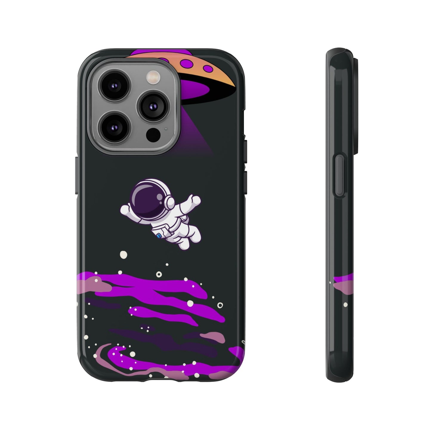 Black and Purple Minimalist Modern Space Phone Case