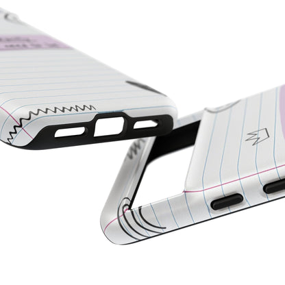 Self Affirmation Doodle Paper Phone Case