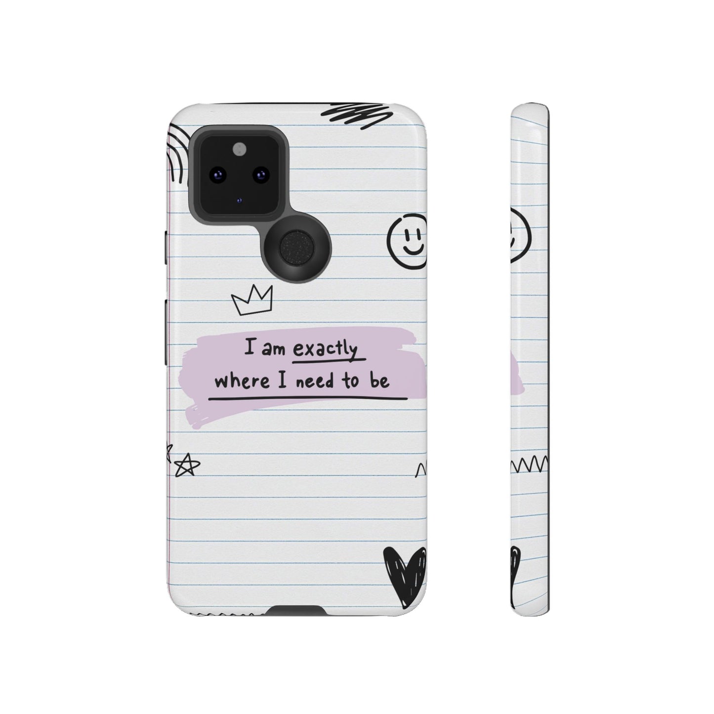 Self Affirmation Doodle Paper Phone Case