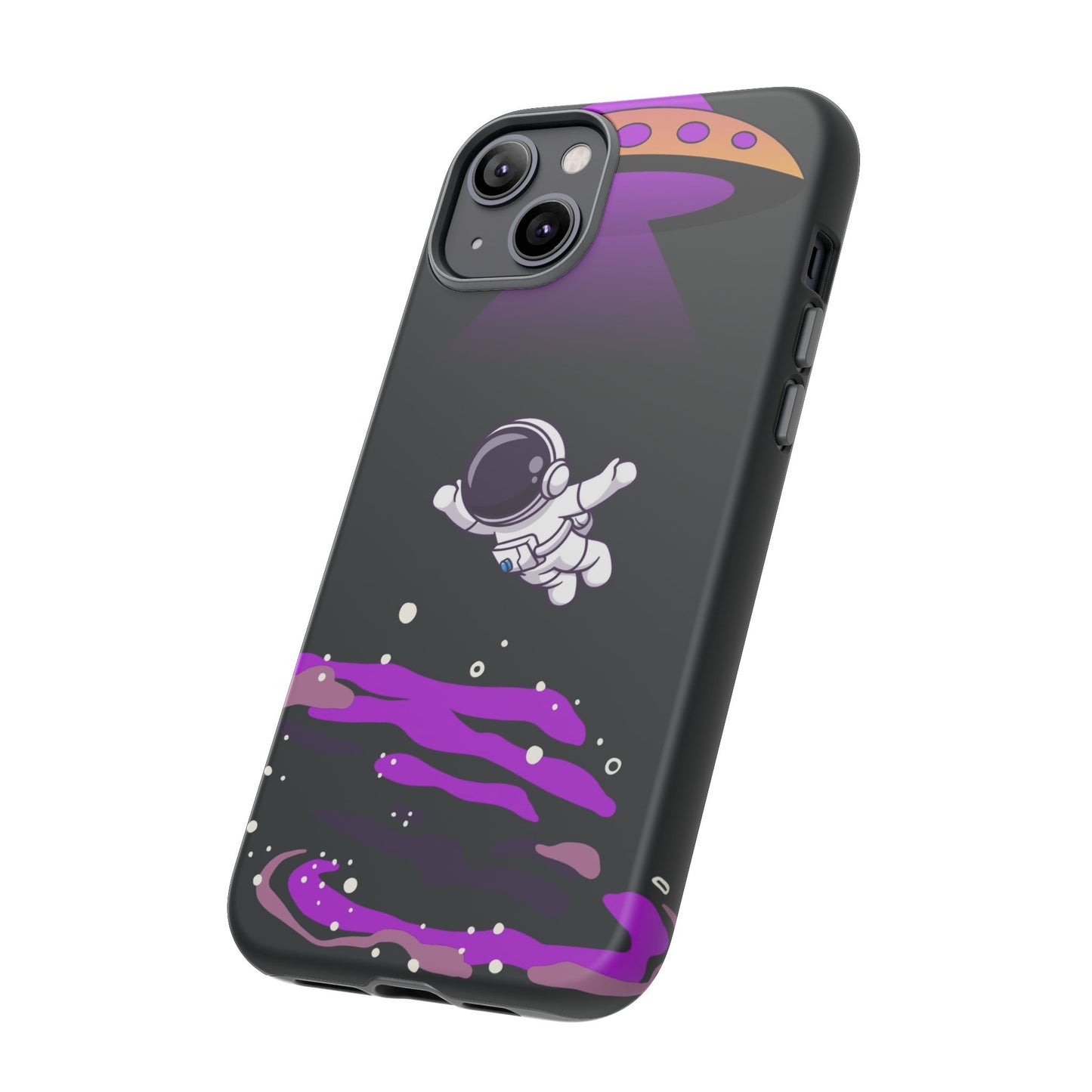 Black and Purple Minimalist Modern Space Phone Case