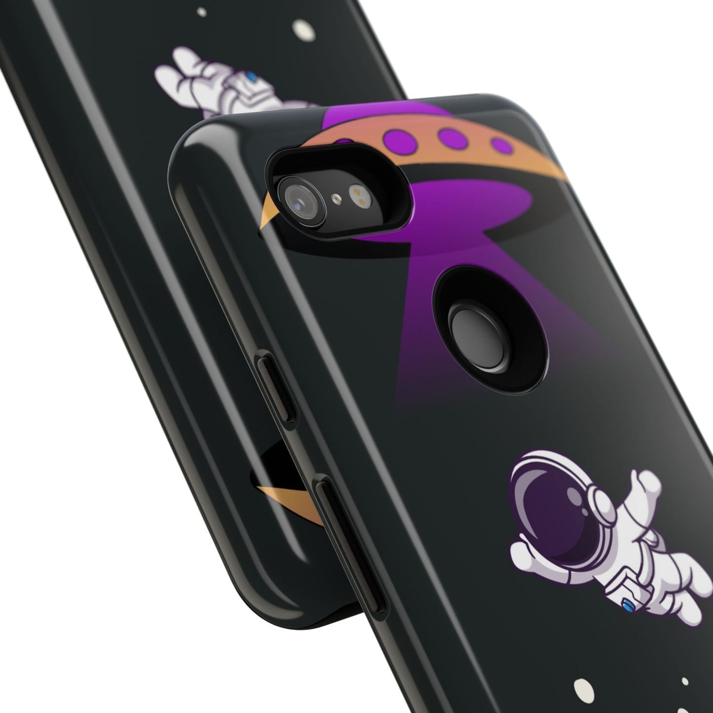Black and Purple Minimalist Modern Space Phone Case