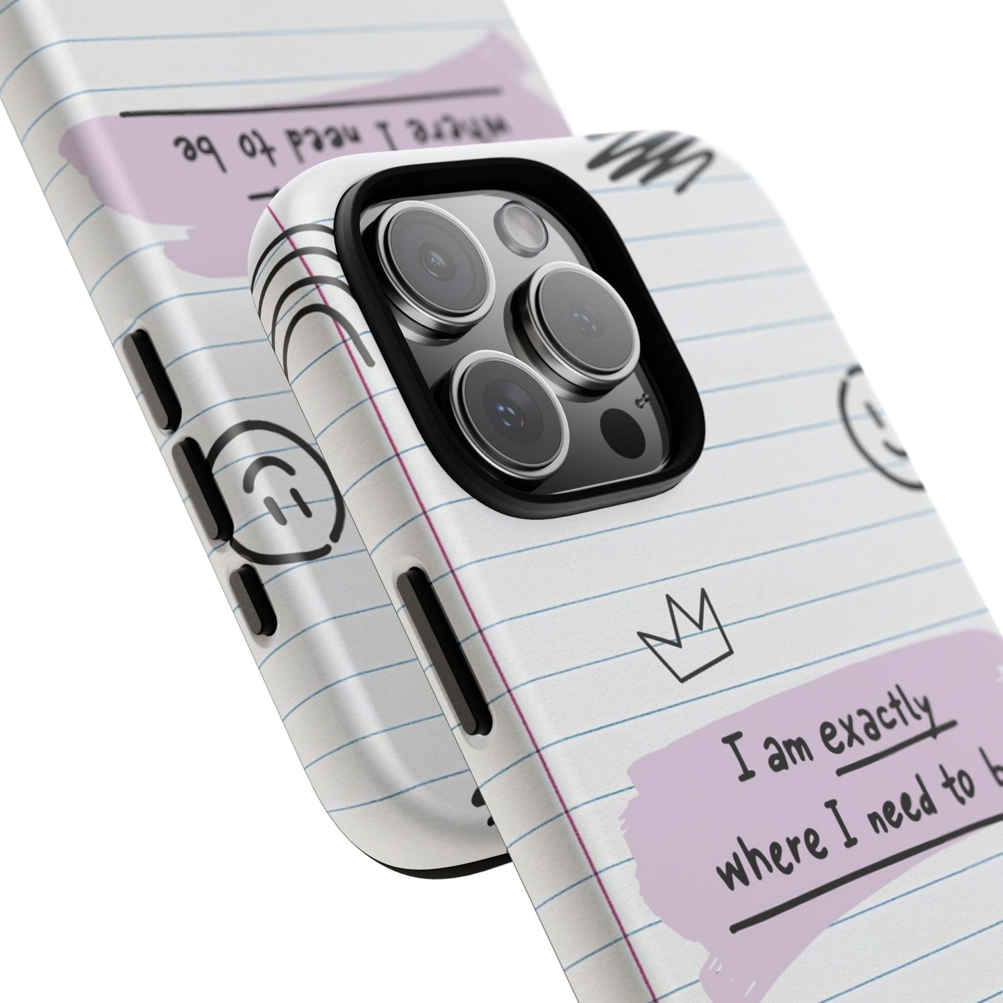 Self Affirmation Doodle Paper Phone Case