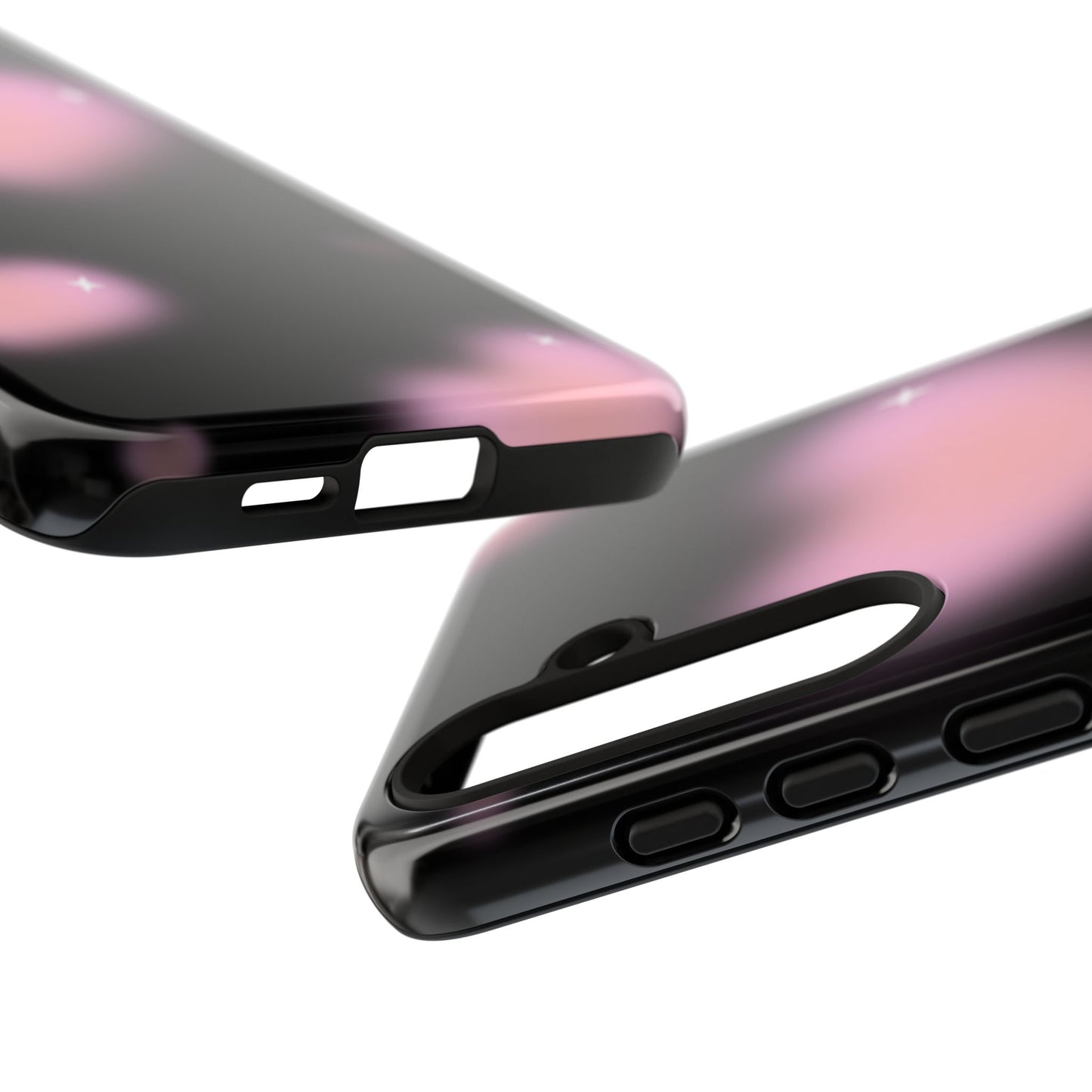 Black and Pink Blurry Heart Phone Case
