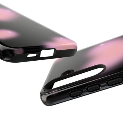 Black and Pink Blurry Heart Phone Case