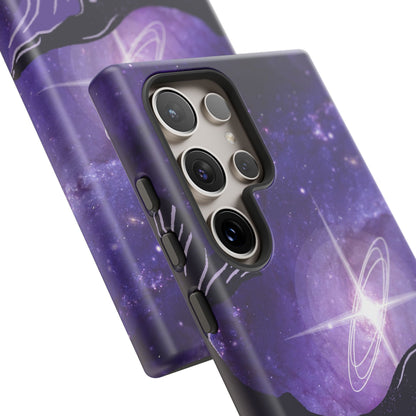 Purple Whale in Outer Space Phone Case