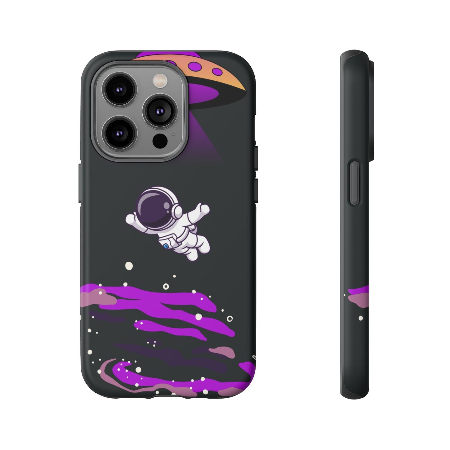 Black and Purple Minimalist Modern Space Phone Case