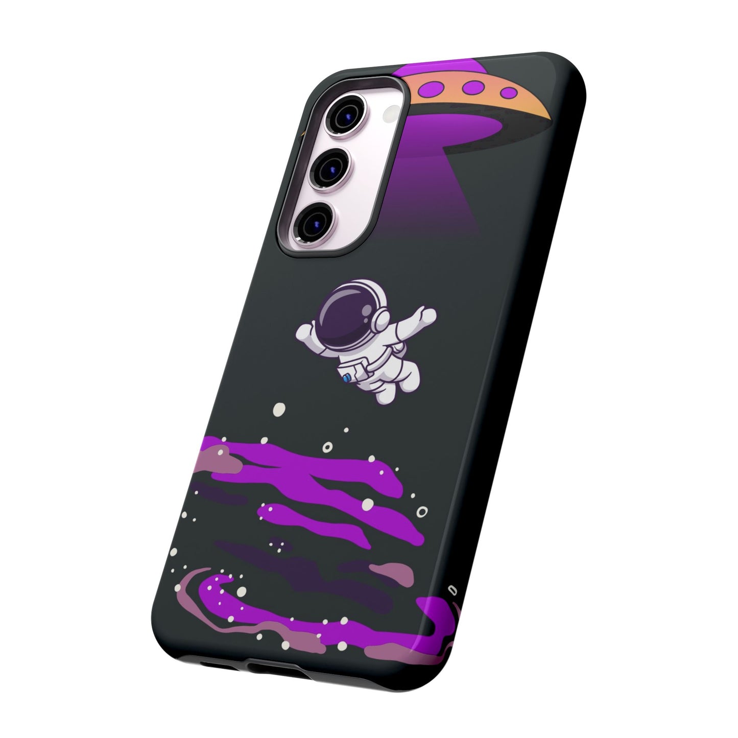 Black and Purple Minimalist Modern Space Phone Case