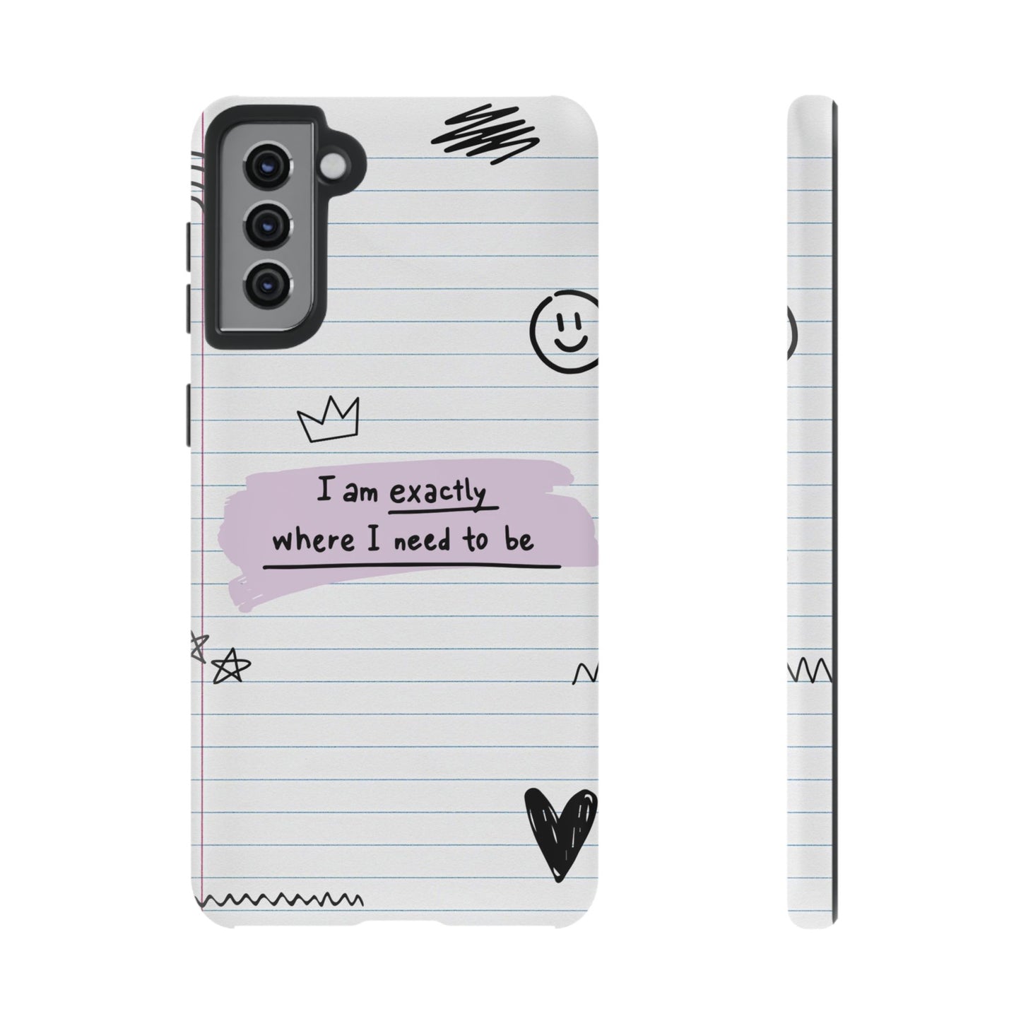 Self Affirmation Doodle Paper Phone Case
