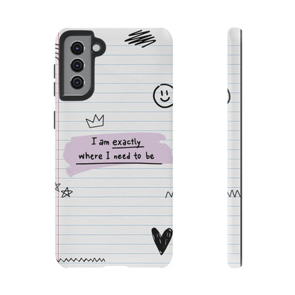 Self Affirmation Doodle Paper Phone Case