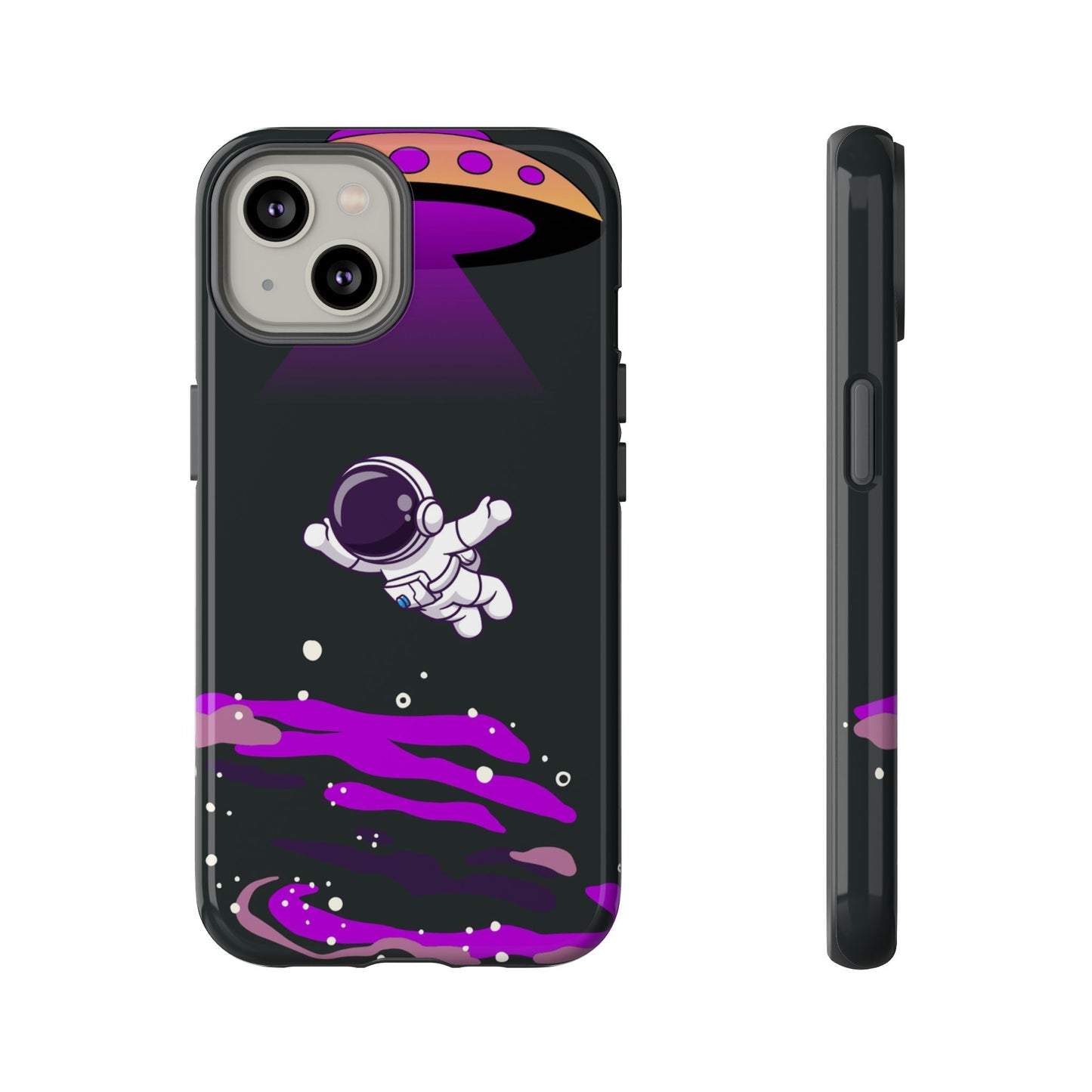 Black and Purple Minimalist Modern Space Phone Case