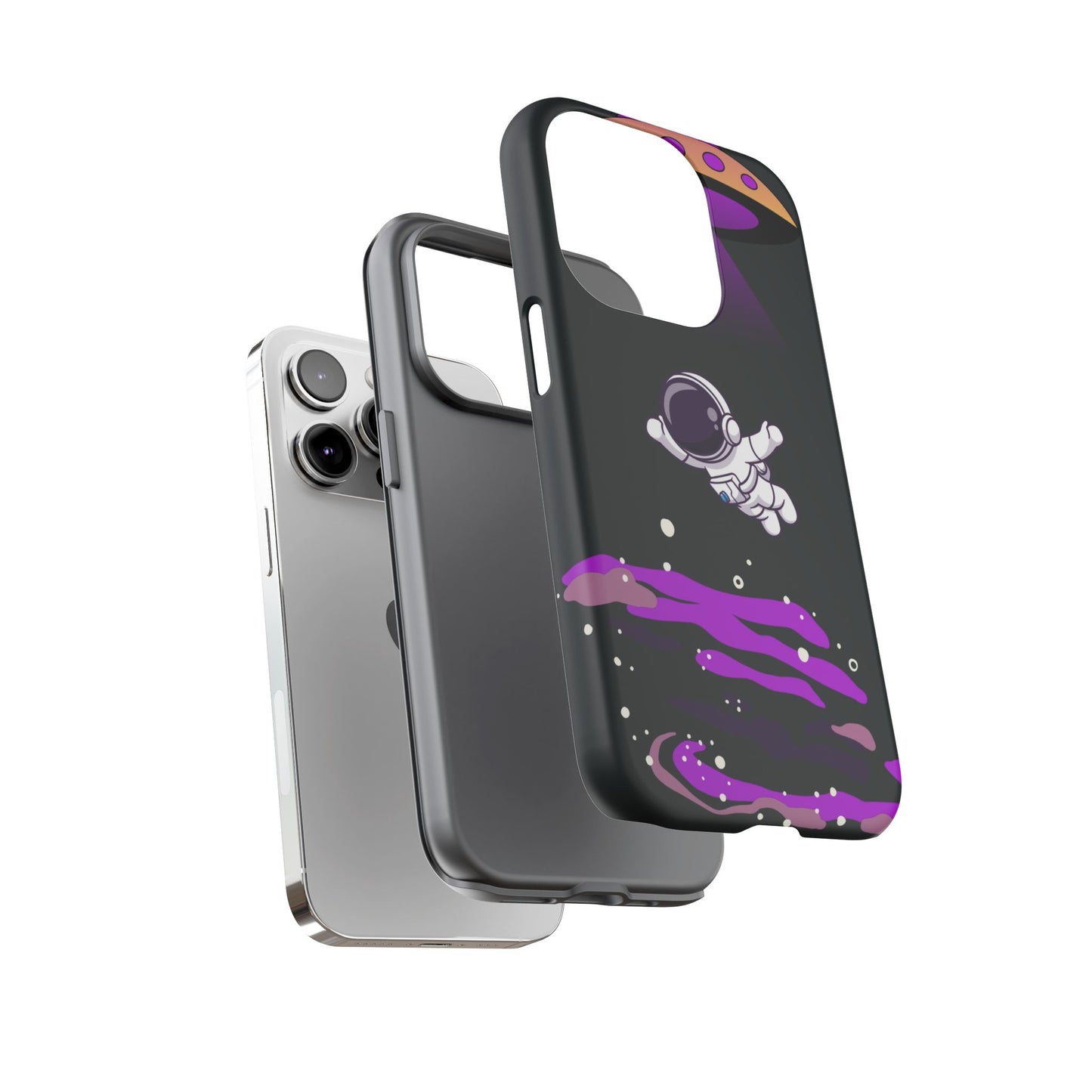 Black and Purple Minimalist Modern Space Phone Case