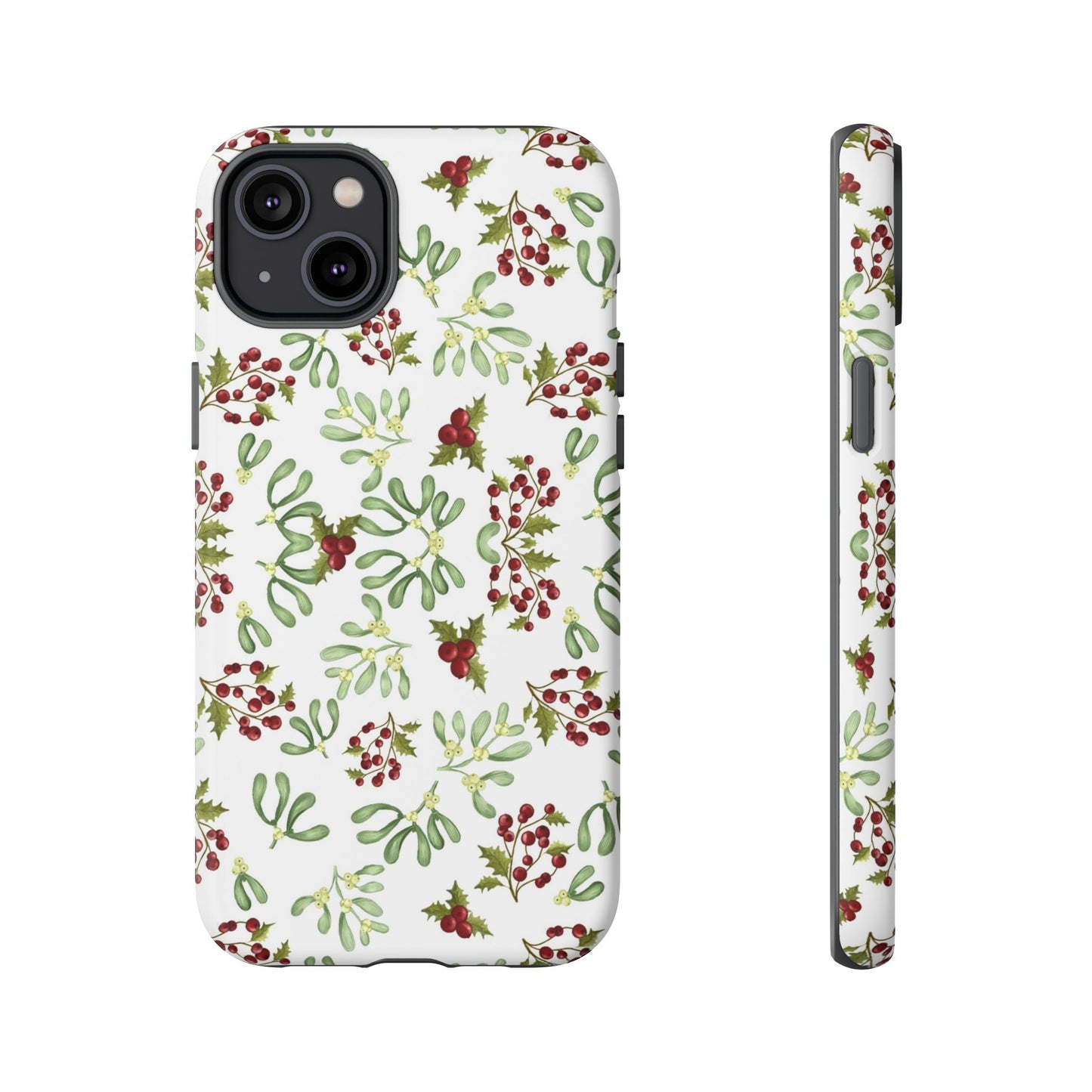 Red Green Watercolor Chriatmas Phone Case