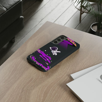 Black and Purple Minimalist Modern Space Phone Case