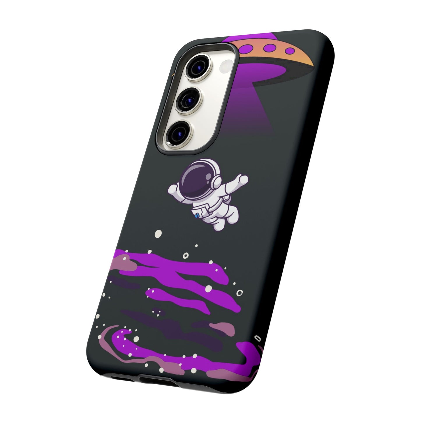 Black and Purple Minimalist Modern Space Phone Case