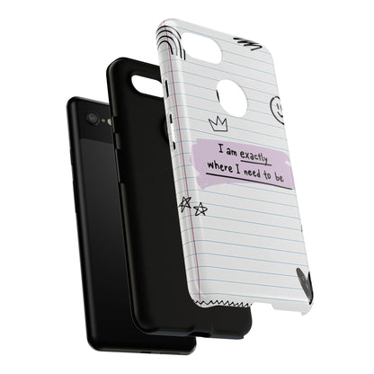 Self Affirmation Doodle Paper Phone Case