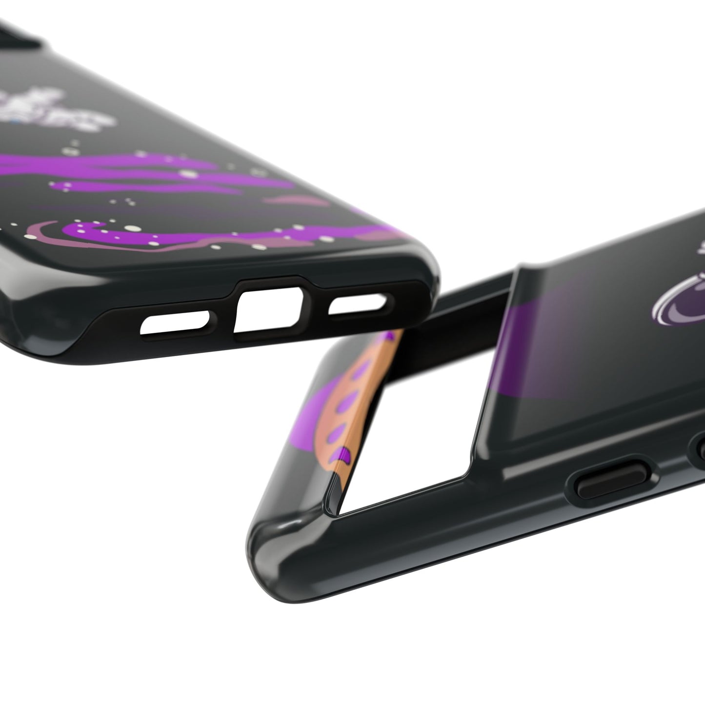 Black and Purple Minimalist Modern Space Phone Case