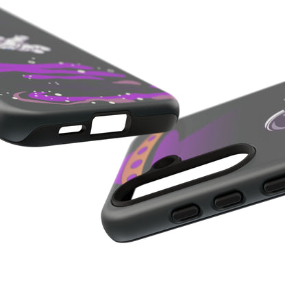 Black and Purple Minimalist Modern Space Phone Case