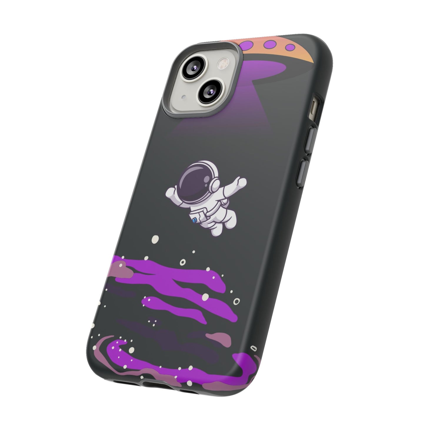 Black and Purple Minimalist Modern Space Phone Case