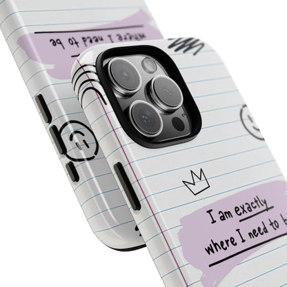 Self Affirmation Doodle Paper Phone Case