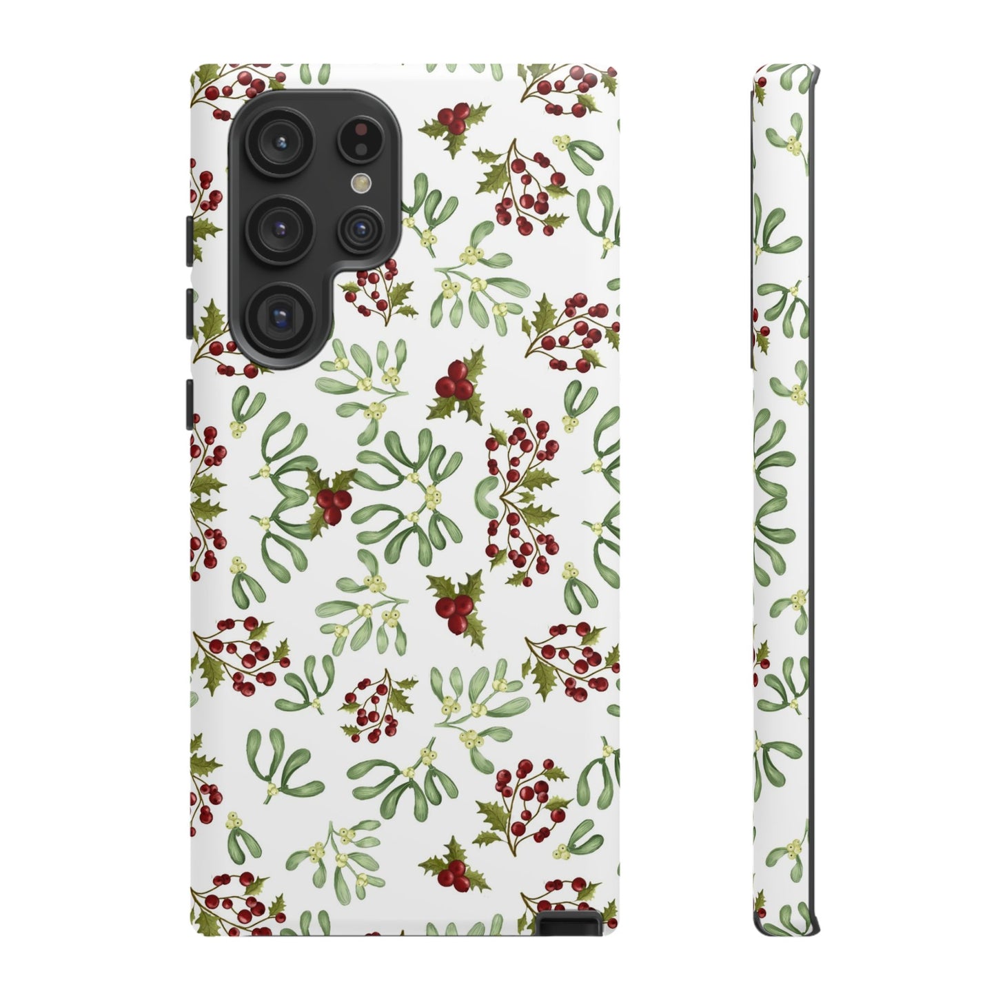 Red Green Watercolor Chriatmas Phone Case
