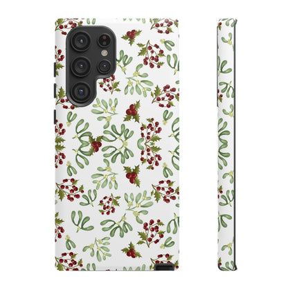 Red Green Watercolor Chriatmas Phone Case